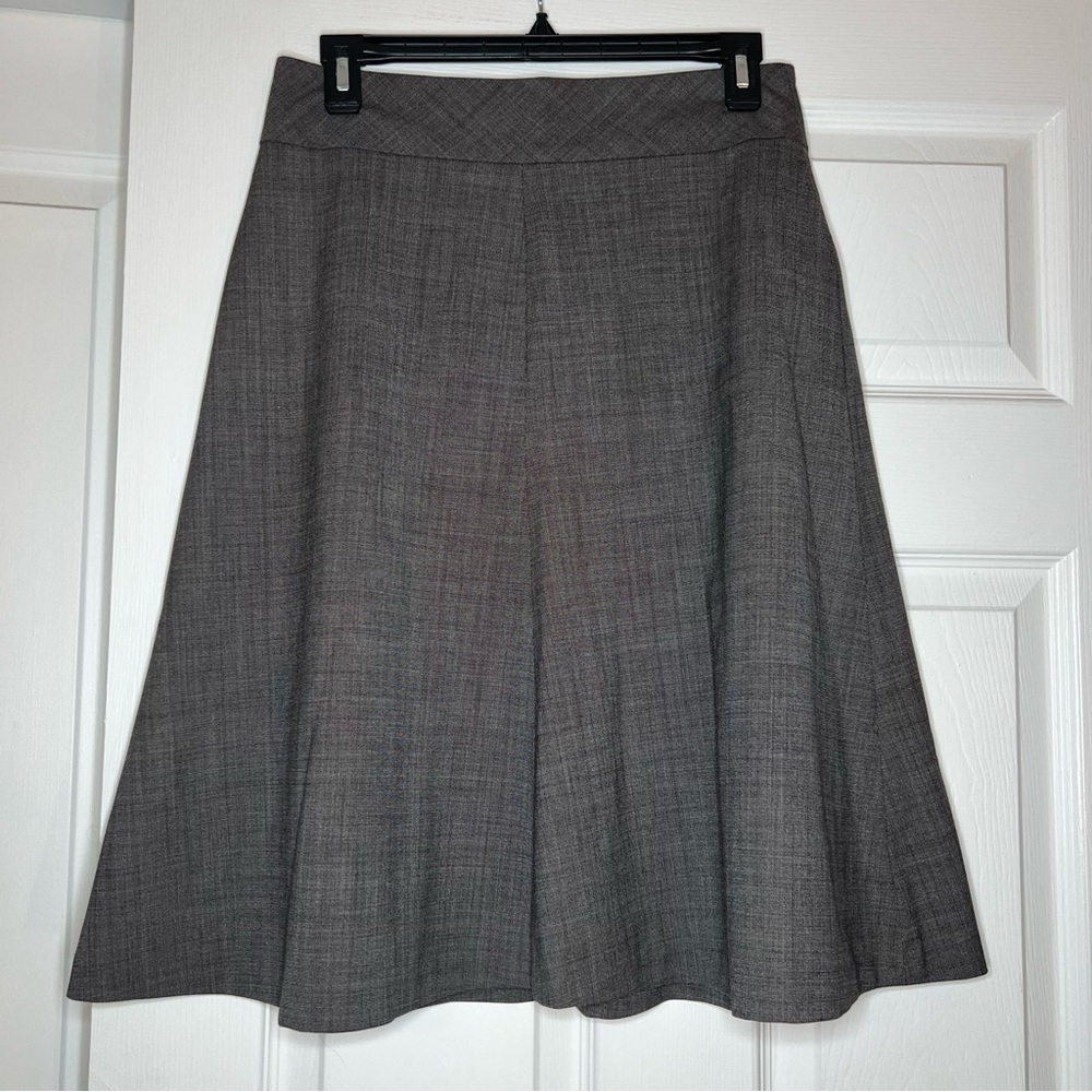 Banana Republic, 95% Wool, Gray, A-Line, Dogtooth Print Lined Skirt Women's Sz 4